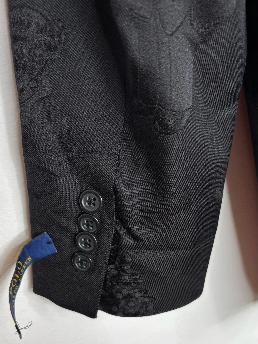 Polo Ralph Lauren Polo Bear Jacquard Tuxedo Jacket Black 40L New Dinner Jacket